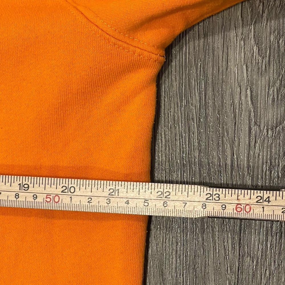 Crooks‎ & Castles Mens Orange Graphic Logo Crewneck Sweatshirt Size Medium - Picture 4 of 6